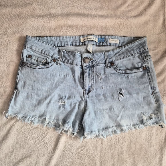 Aeropostale Pants - Aeropostale Women's Light Blue Distressed Denim Shorts 11/12 Regular.